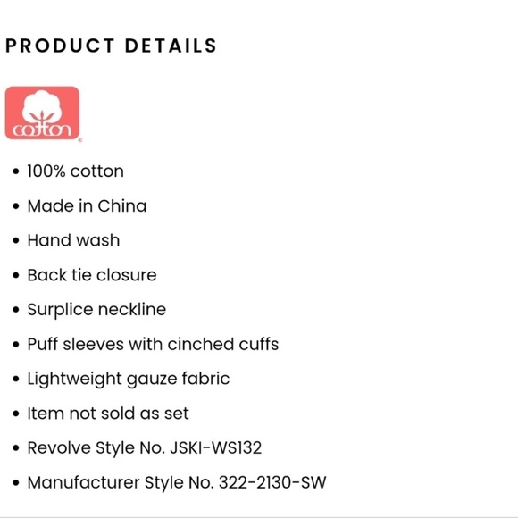 New NWT Jonathan Simkhai Mila Orange Coral Crop Puff Sleeve Wrap Top Size S - Picture 6 of 6